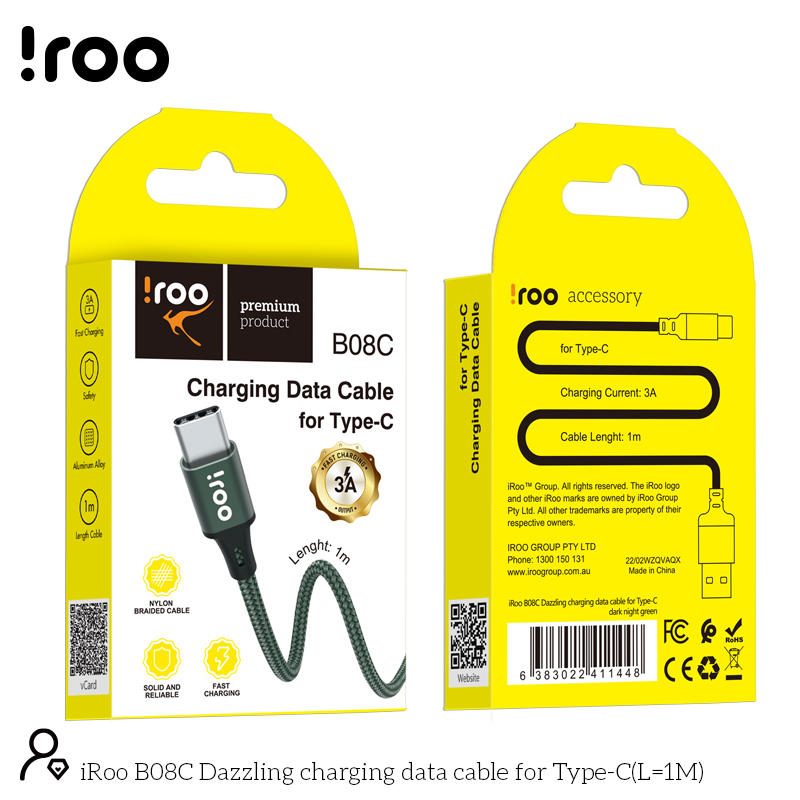 iRoo B08C | Type-C USB Cable [Small Packaging]